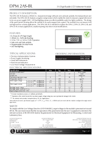 Thumbnail of document Data Sheet - DPM 2AS-BL Voltmeter